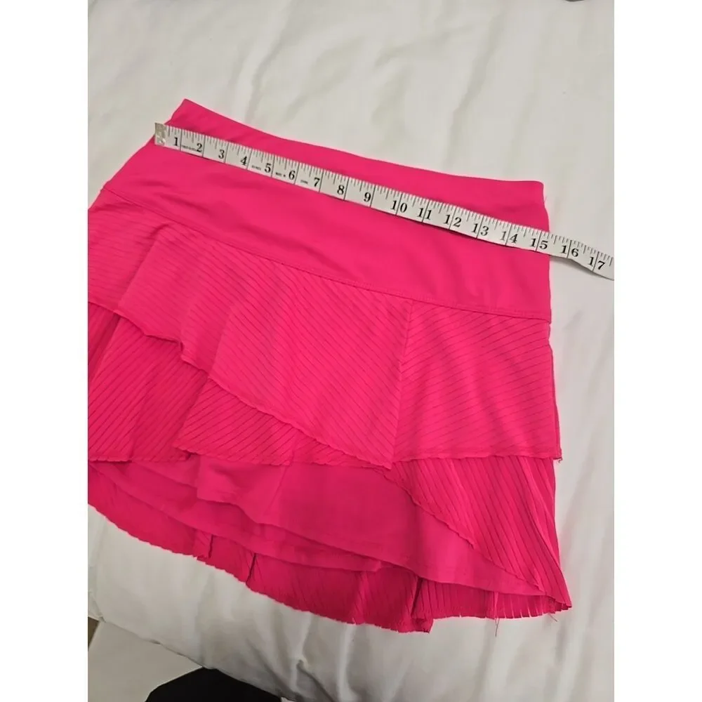Lucky in‎ Love Sz M Santa Fe Glow Long Pleated Tier Skirt Pinkberry